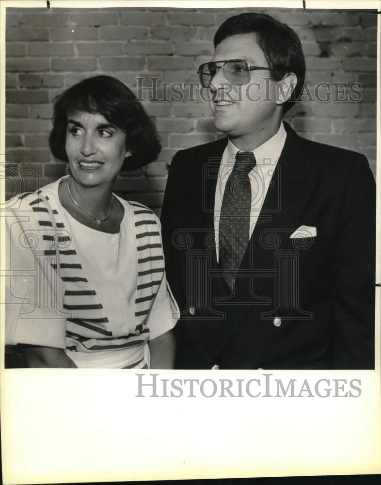 1985 Press Photo Jack and Sheila Stein at San Antonio Racquet Club, Texas- Historic Images