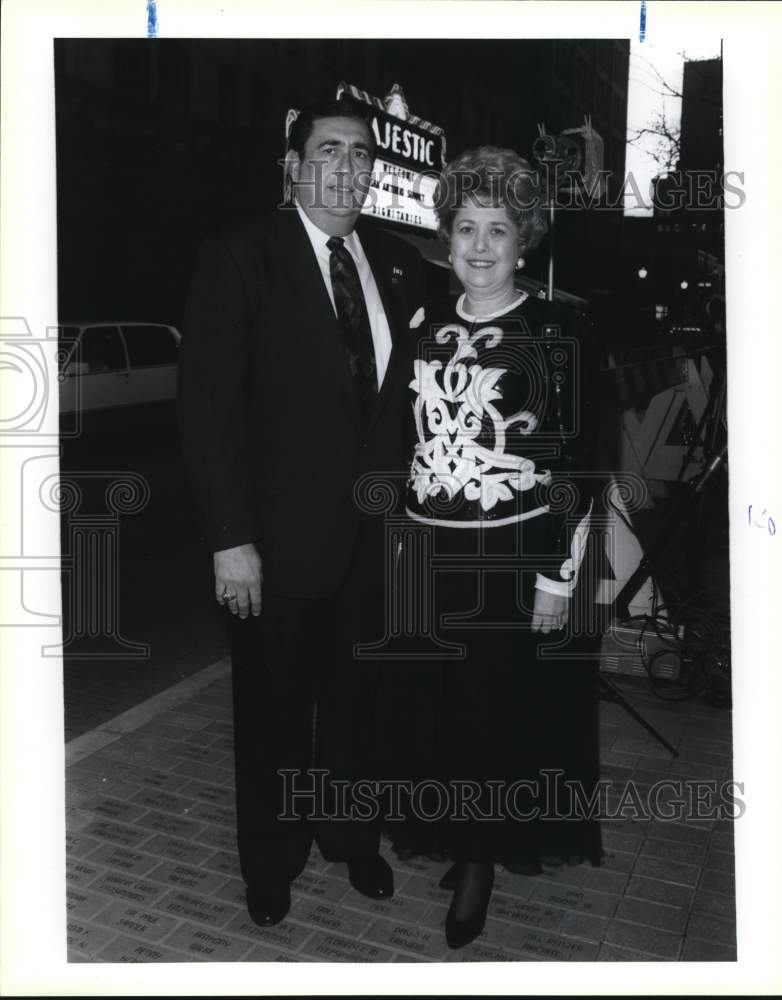 1992 Press Photo Damaso and Ophelia Oliva at Drug Summit State Dinner, Texas- Historic Images