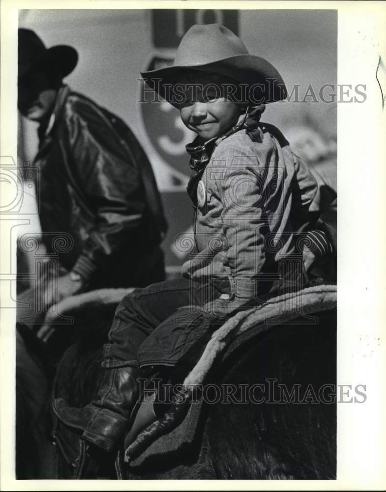 1986 Press Photo P.J. Porter at the San Antonio Stock Show &amp; Rodeo - saa57852- Historic Images