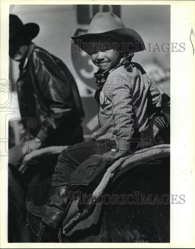 1986 Press Photo P.J. Porter at the San Antonio Stock Show & Rodeo - saa57852- Historic Images
