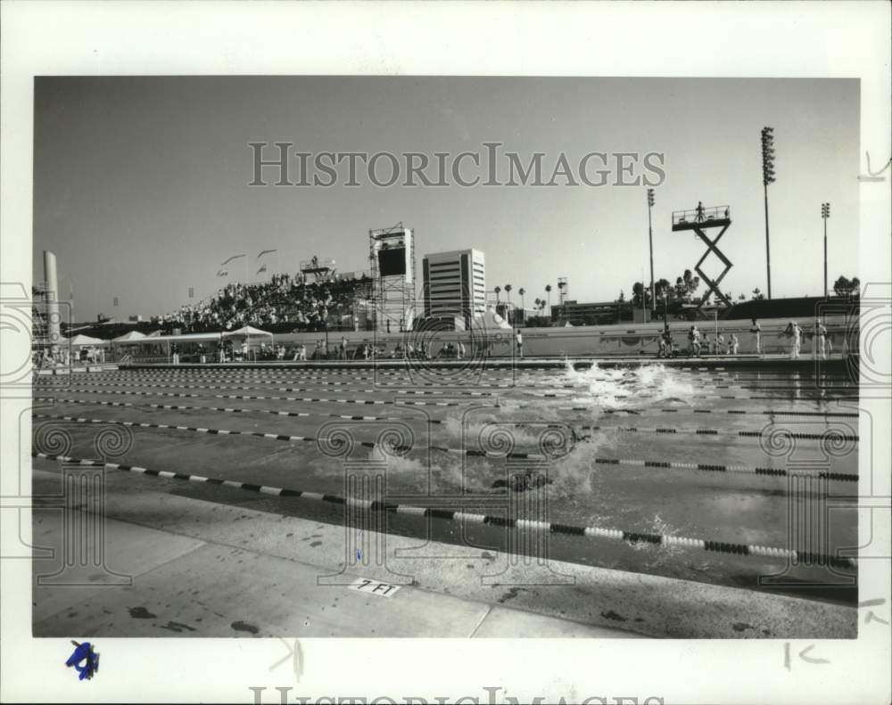 Press Photo Swimmers competing in race - saa60410- Historic Images