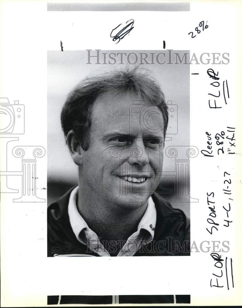 1987 Press Photo Mark Reeve, Clark High School defensive coordinator, Texas- Historic Images