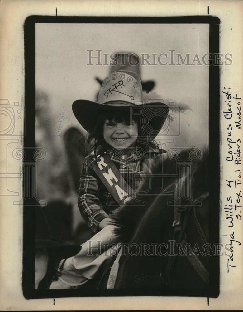 1978 Press Photo Tanya Willis on horse at San Antonio Stock Show &amp; Rodeo- Historic Images