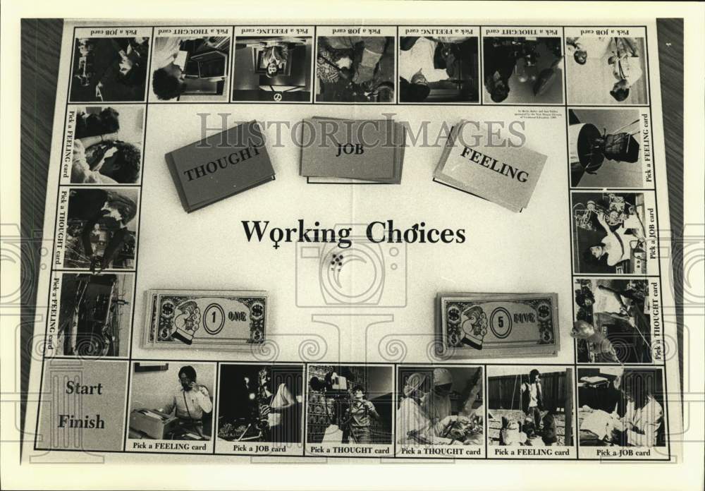 1985 Press Photo &quot;Working Choices&quot; board game- Historic Images