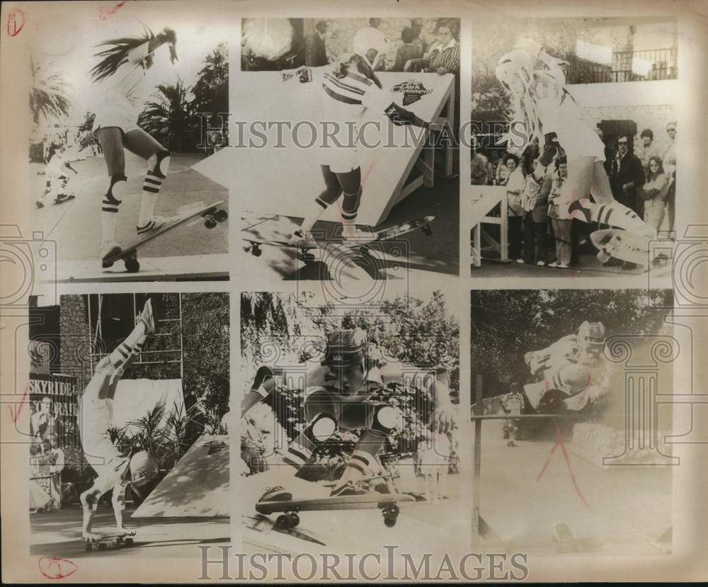 1977 Press Photo Champion Skateboarders at CBS Youth Invitational Skateboarding- Historic Images