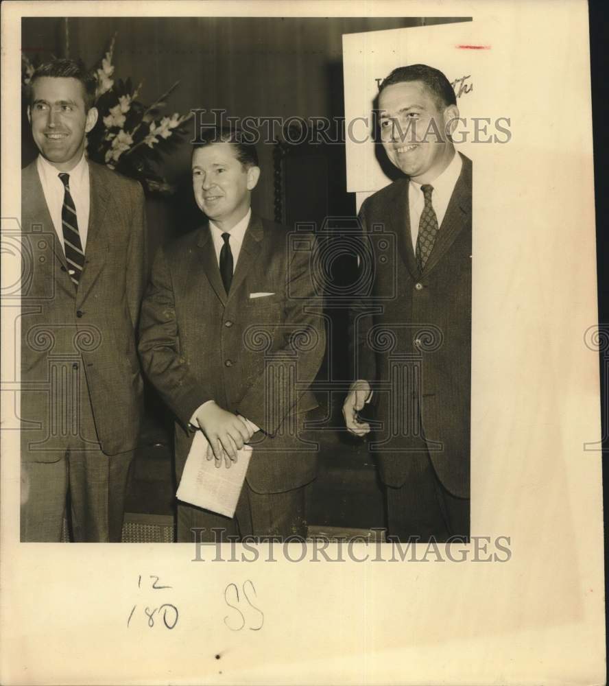 1961 Press Photo John G. Tower with Republicans Henry Catto and John W. Goode