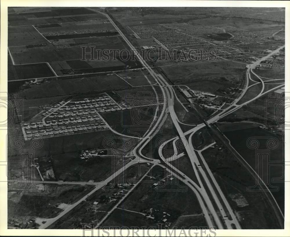 1960 Press Photo Aerial View Of Fratt Interchange In San Antonio, Texas