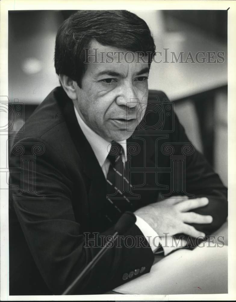 1986 Press Photo New Mexico Governor Tony Anaya Speaks In San Antonio- Historic Images