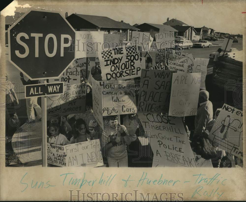1979 Press Photo Protest by Leon Valley Residents - saa88761