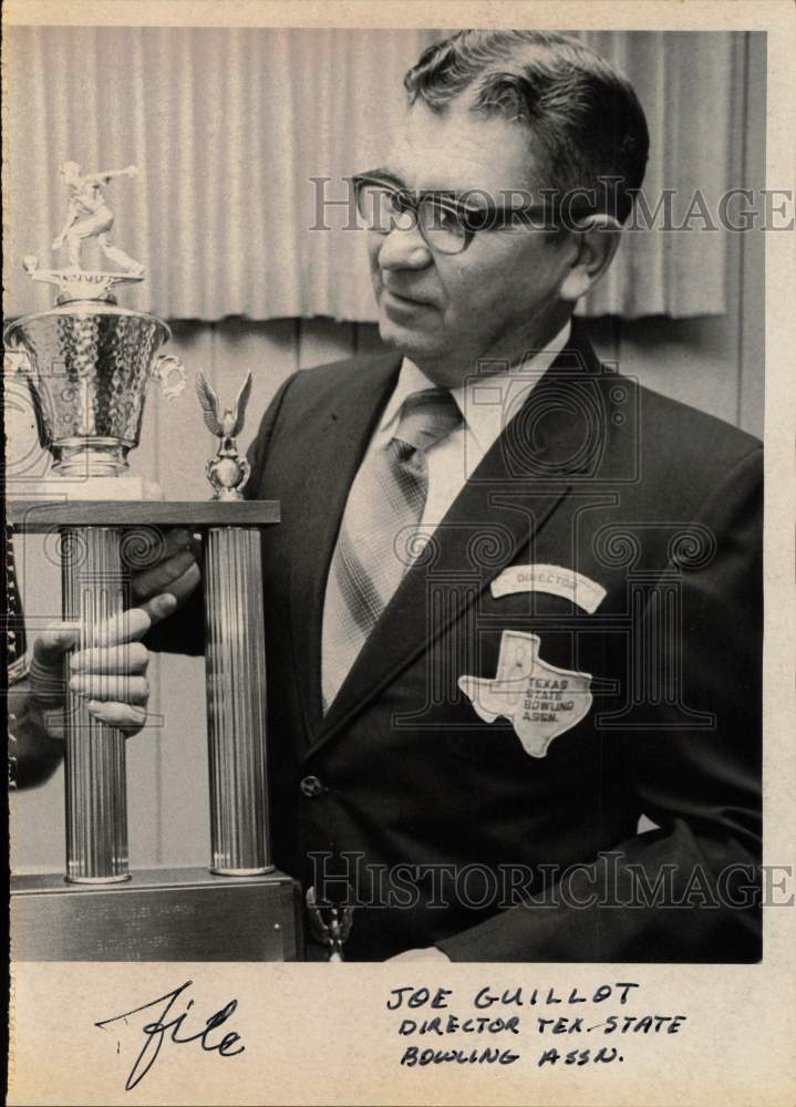 Press Photo Joe Guillot, Texas State Bowling Association Director - saa94644- Historic Images