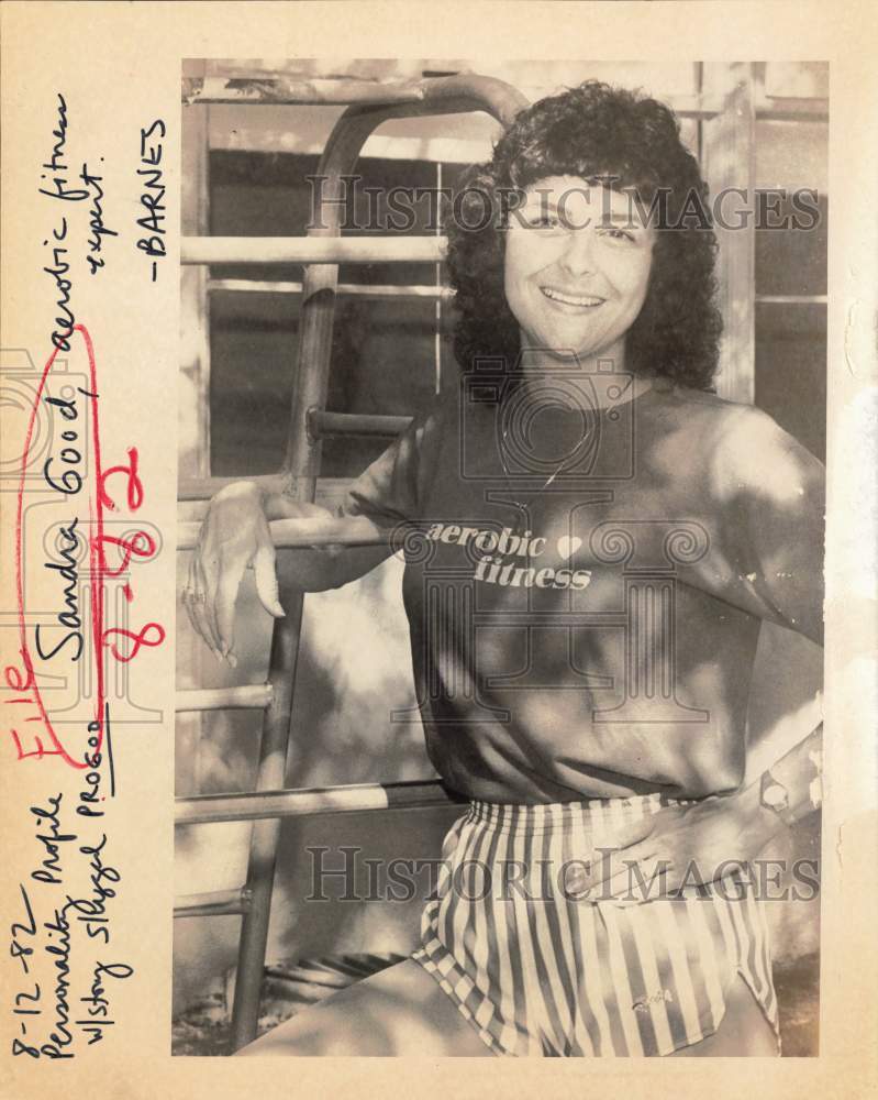 1982 Press Photo Aerobic Fitness Expert Sandra Good - saa94929- Historic Images