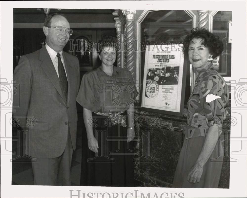 1990 Press Photo George Irish and Officials at Preservation Hall Jazz Band Event- Historic Images