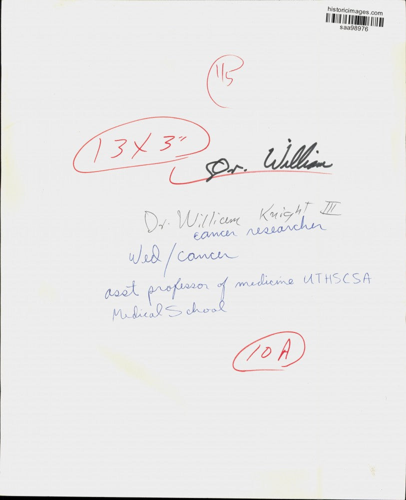 Press Photo Dr. William Knight III, Medical School Assistant Professor