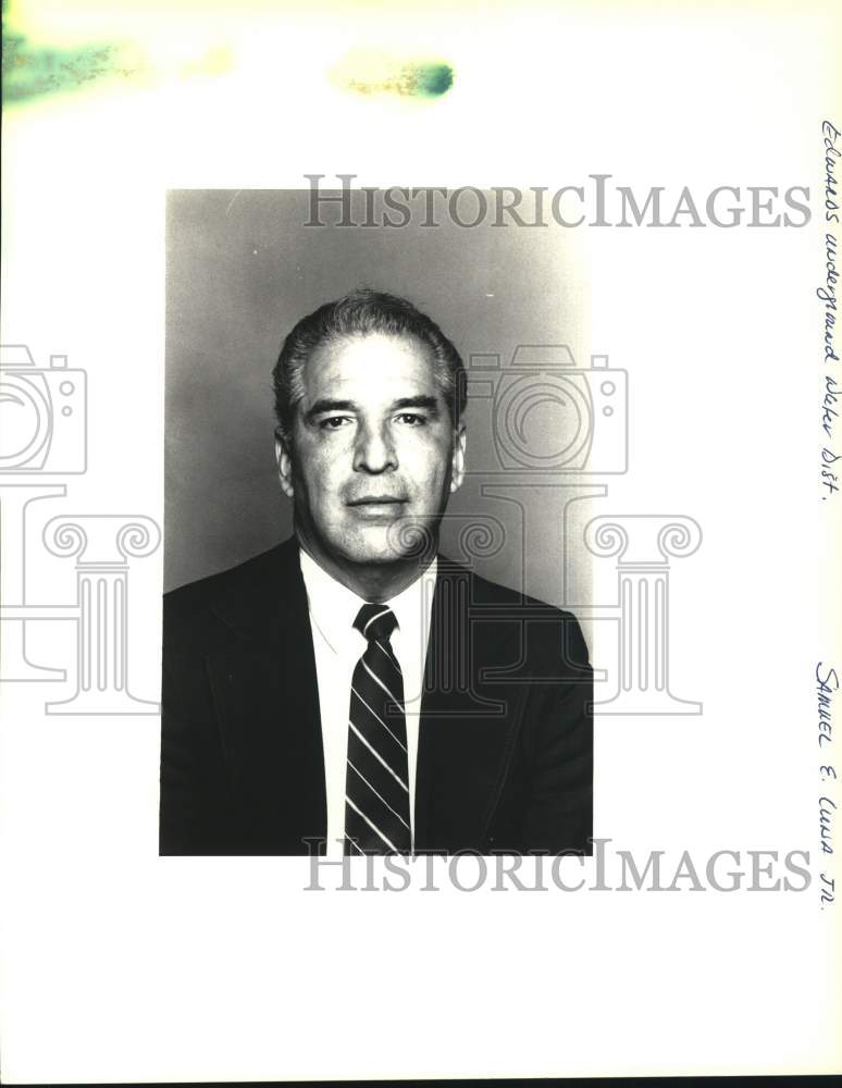 1989 Press Photo Samuel E. Luna Jr., Edwards Underground Water District, TX- Historic Images