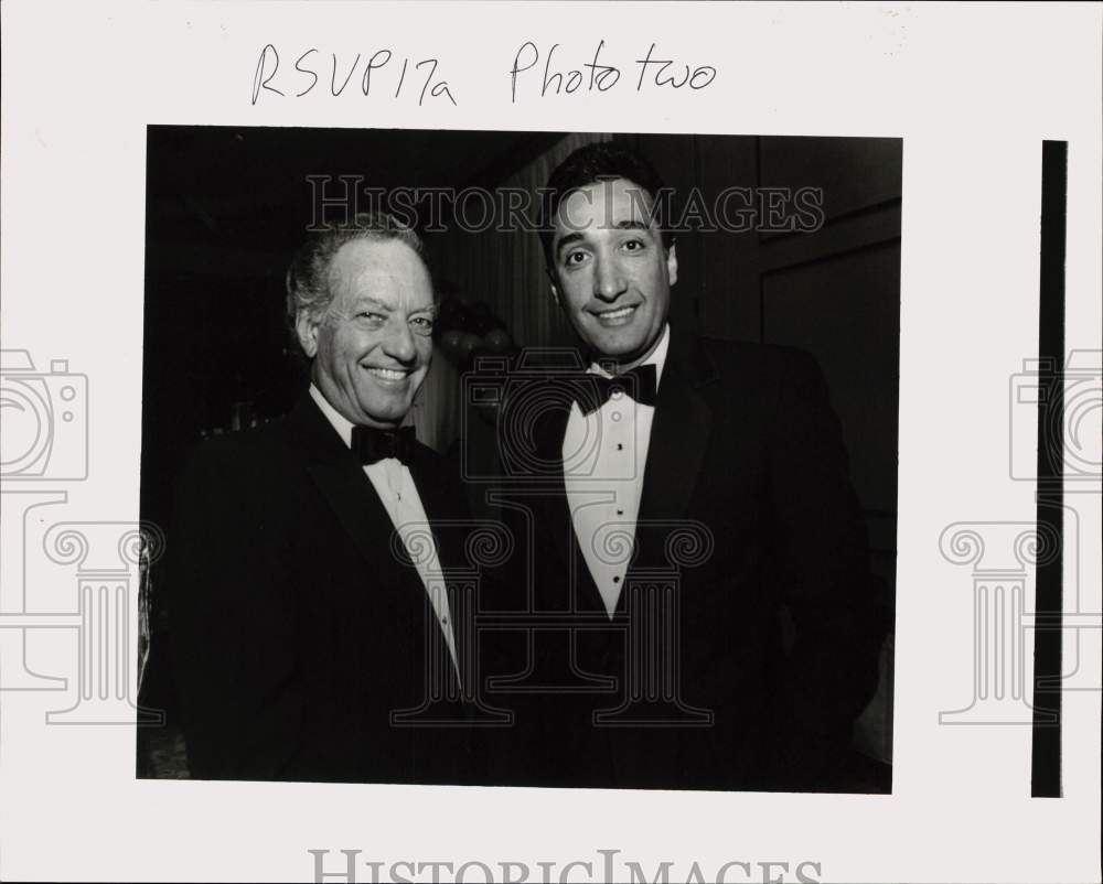 1982 Press Photo Reverend Buckner Fanning &amp; Henry Cisneros at banquet, Texas- Historic Images