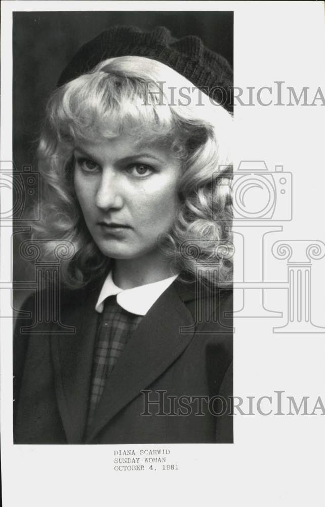 1981 Press Photo Diana Scarwid, Sunday Woman - sab08956- Historic Images