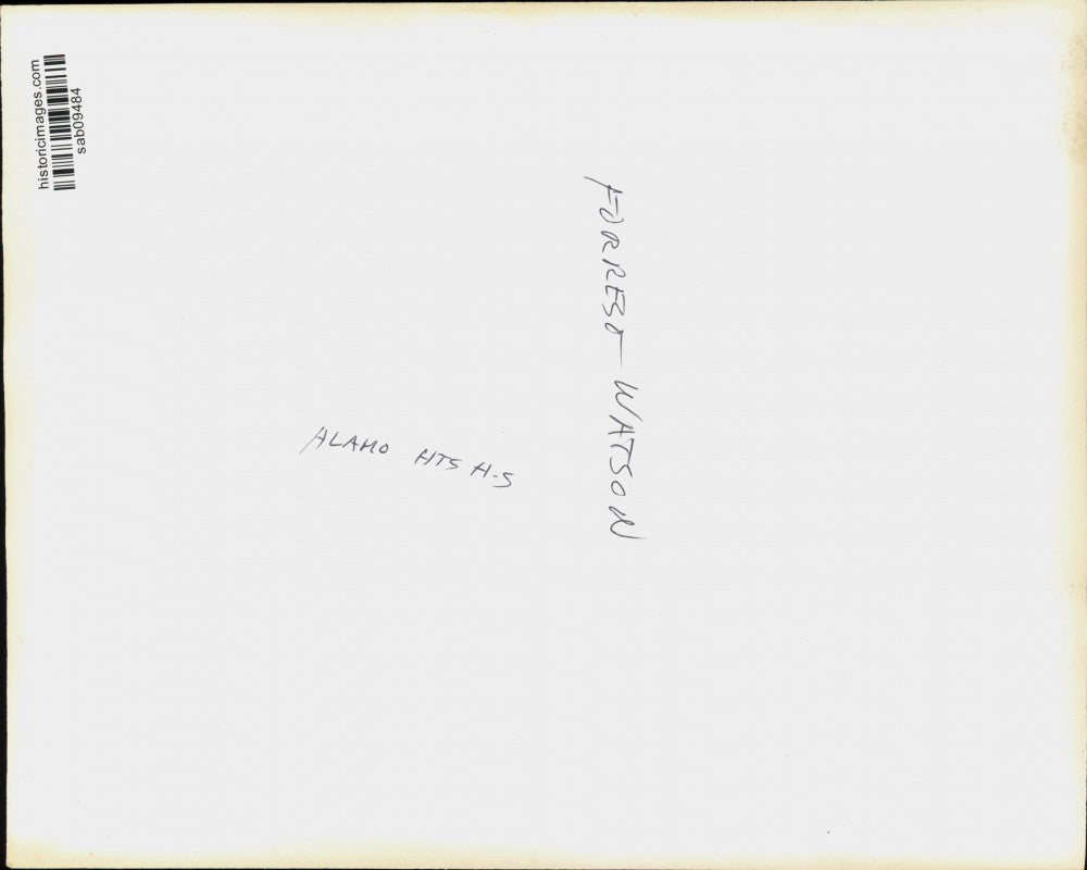 Press Photo Forrest Watson in front of Alamo Heights High School, Texas