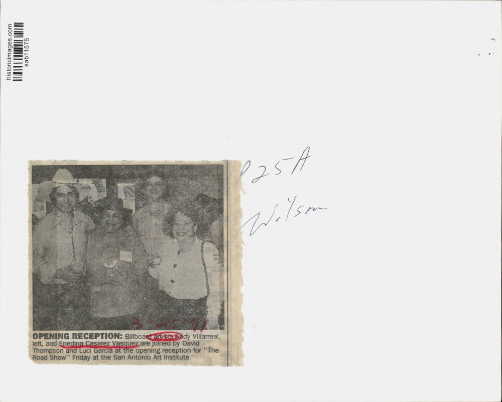 Press Photo Opening reception for "The Road Show" at S. A. Art Institute, Texas