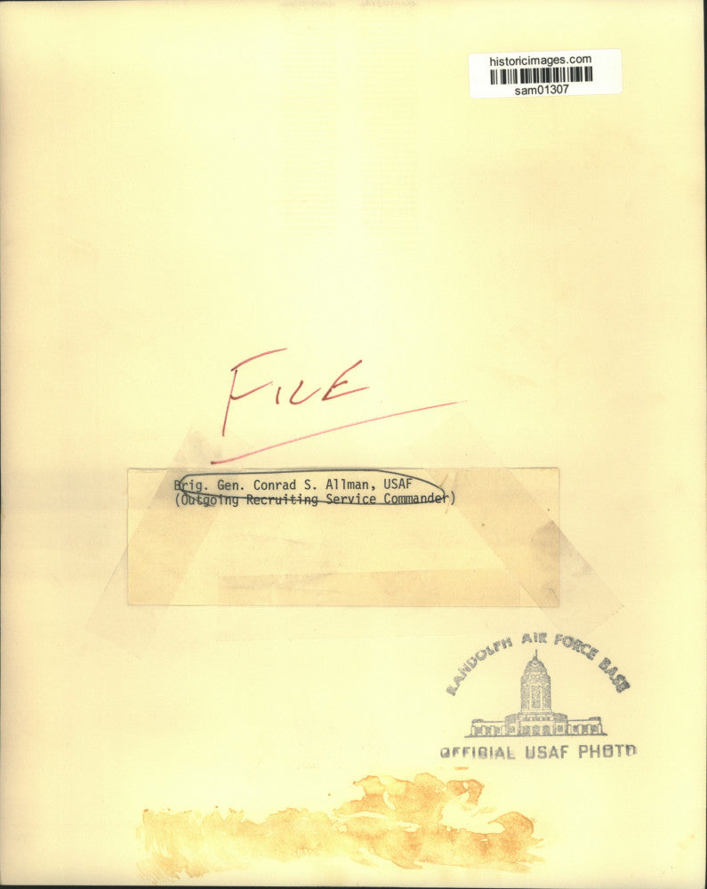 Press Photo Brigadier General Conrad S. Allman, United States Air Force