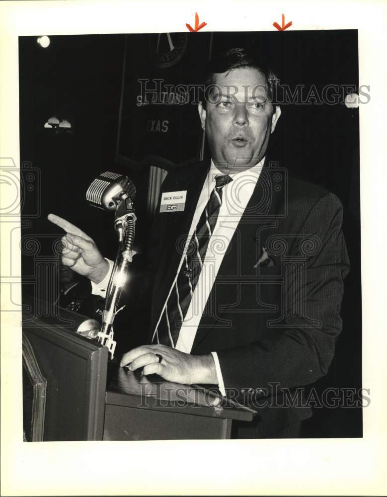 1986 Press Photo Dick E. Ellis, Nat'l Committee for Employer Support of Guard