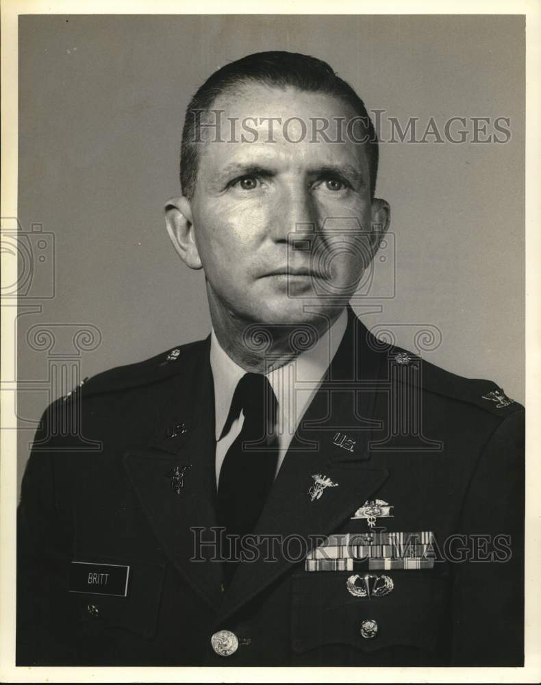 1969 Press Photo Colonel Arthur E. Britt, United States Army - sam02717