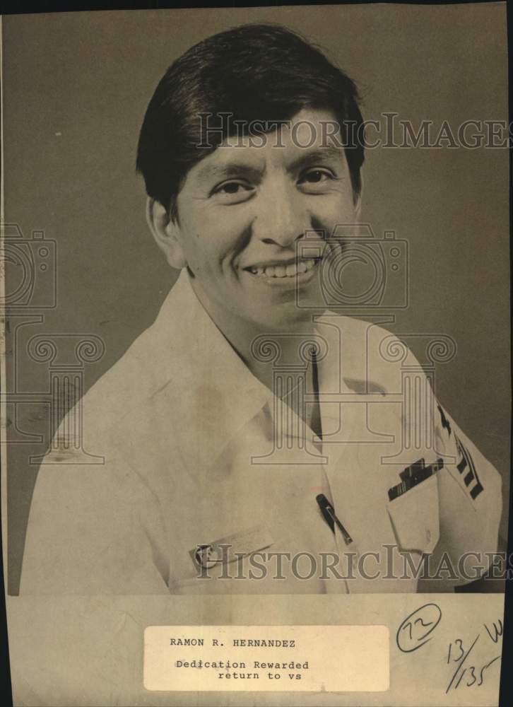 1979 Press Photo Ramon R. Hernandez, Dedication Rewarded - sam03180- Historic Images