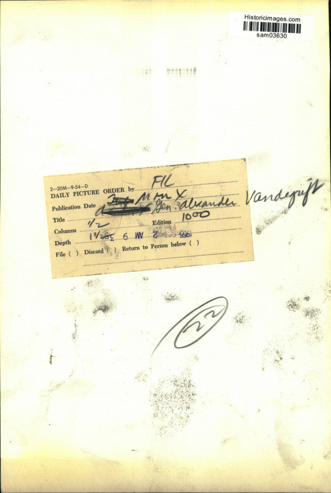 1955 Press Photo General Alexander Vandegrift - sam03630