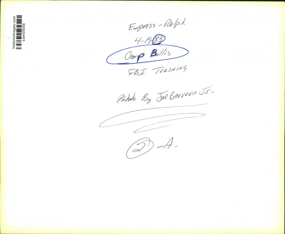 1983 Press Photo Federal Bureau of Investigations Agents at Camp Bullis