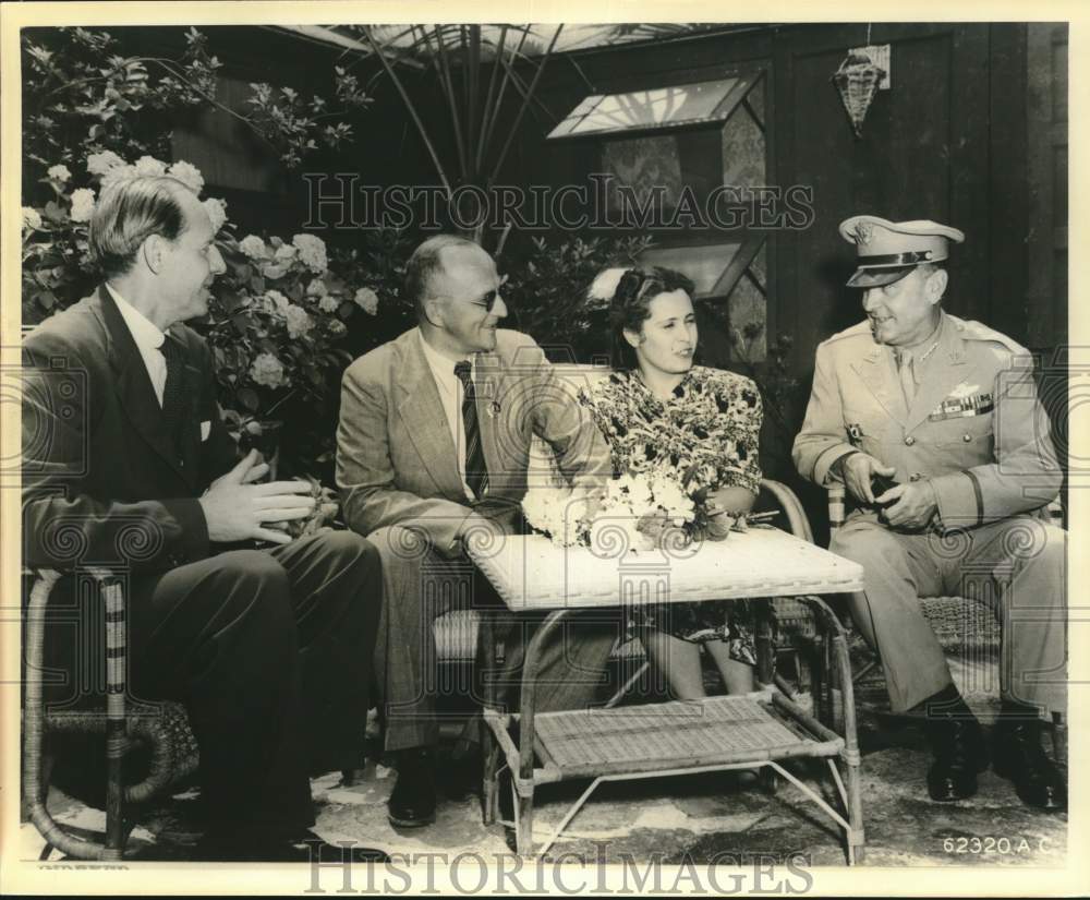 Press Photo Lieutenant General Ira C. Baker with Soviet Ambassador to Italy- Historic Images