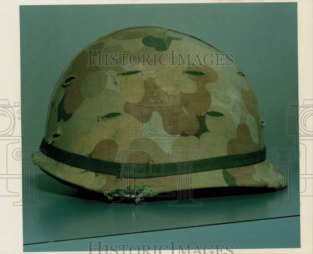 Press Photo Military helmet from Vietnam - sam08305- Historic Images