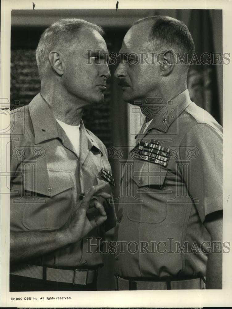 1990 Press Photo Jon Cypher and Gerald McRaney on Major Dad, on CBS. - sap01508- Historic Images