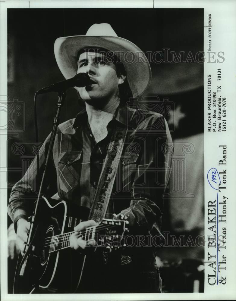 1992 Press Photo Clay Blaker and the Texas Honky Tonk Band, country music group.- Historic Images