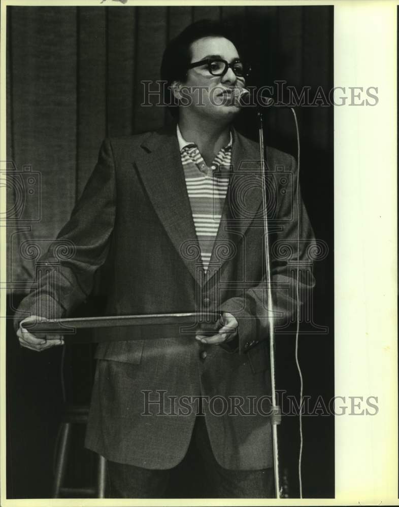 1986 Press Photo Mark Carrillo of KSJL Radio. - sap01700- Historic Images