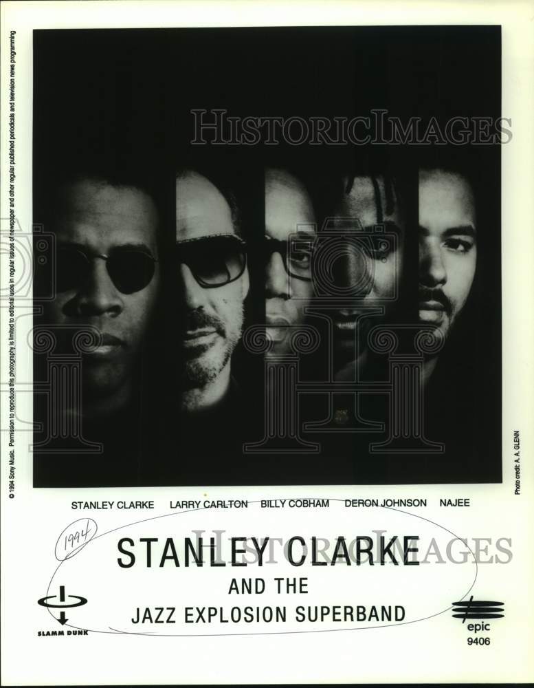 1994 Press Photo Stanley Clarke and the Jazz Explosion Superband. - sap01935- Historic Images