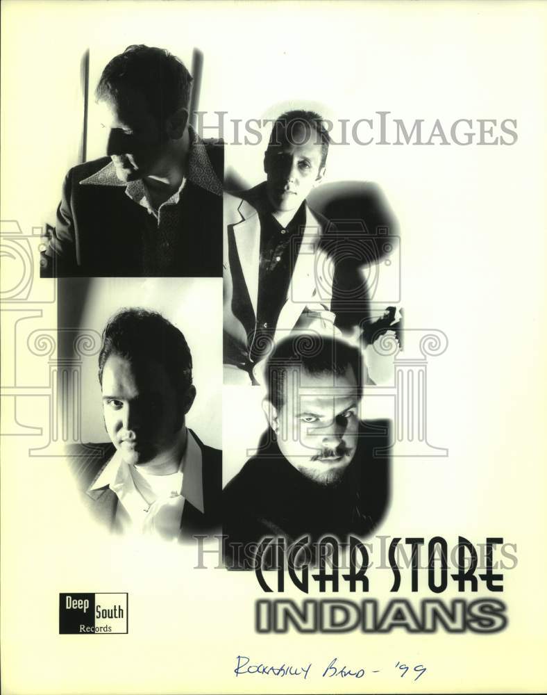 1999 Press Photo Cigar Store Indians, American rockabilly group from Georgia.- Historic Images