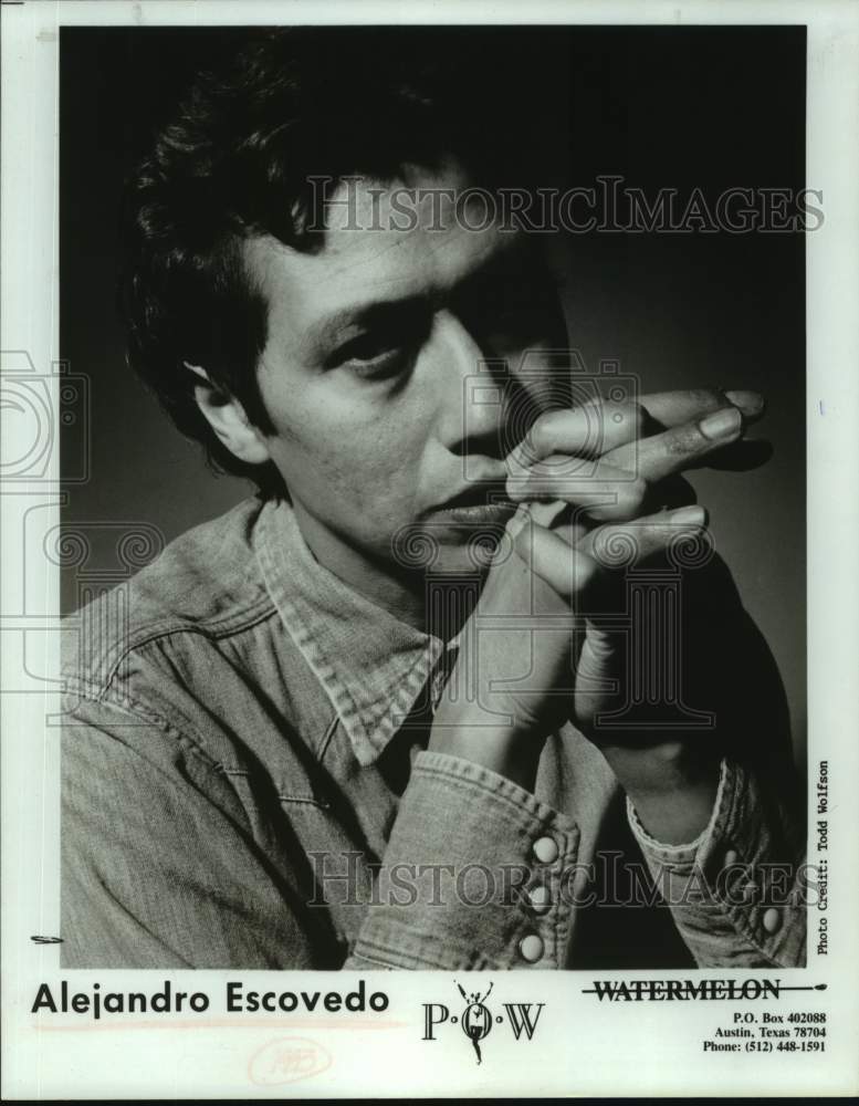 1999 Press Photo Alejandro Escovedo, rock singer, songwriter and musician.- Historic Images