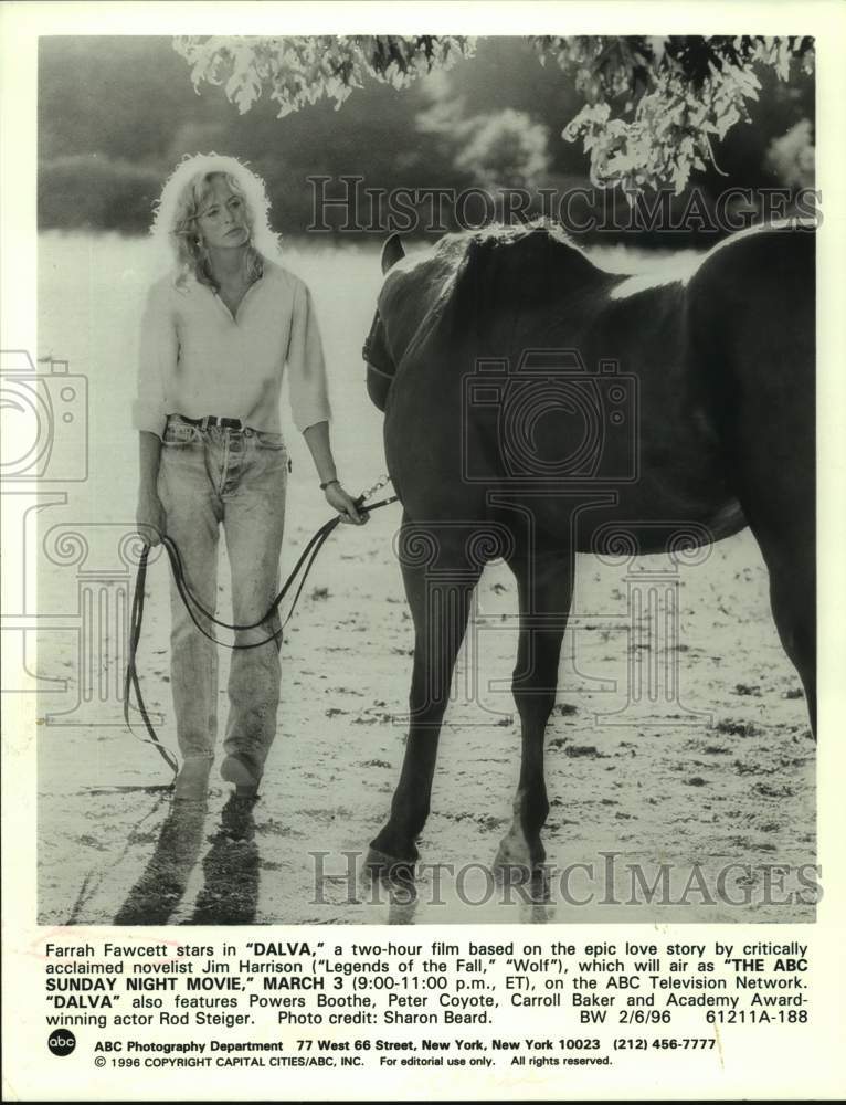 1996 Press Photo Farrah Fawcett stars in Dalva, on ABC Television. - sap02291- Historic Images