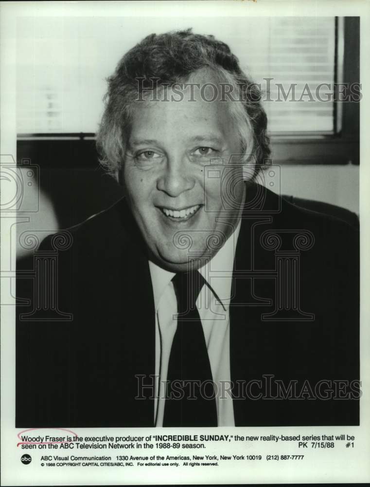 1988 Press Photo Woody Fraser is the executive producer of &quot;Incredible Sunday&quot;- Historic Images