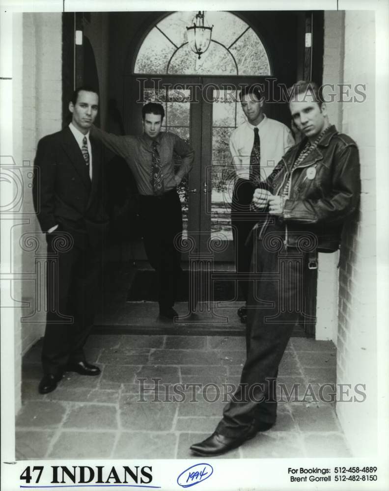 1994 Press Photo Four Members of the Musical Group 47 Indians, Entertainers- Historic Images