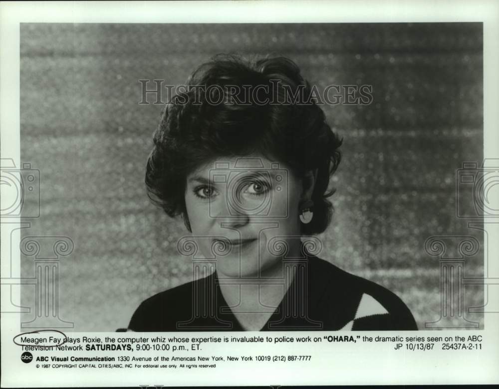 1987 Press Photo Actress Meagan Fay as Roxie in "Ohara" on ABC Television- Historic Images