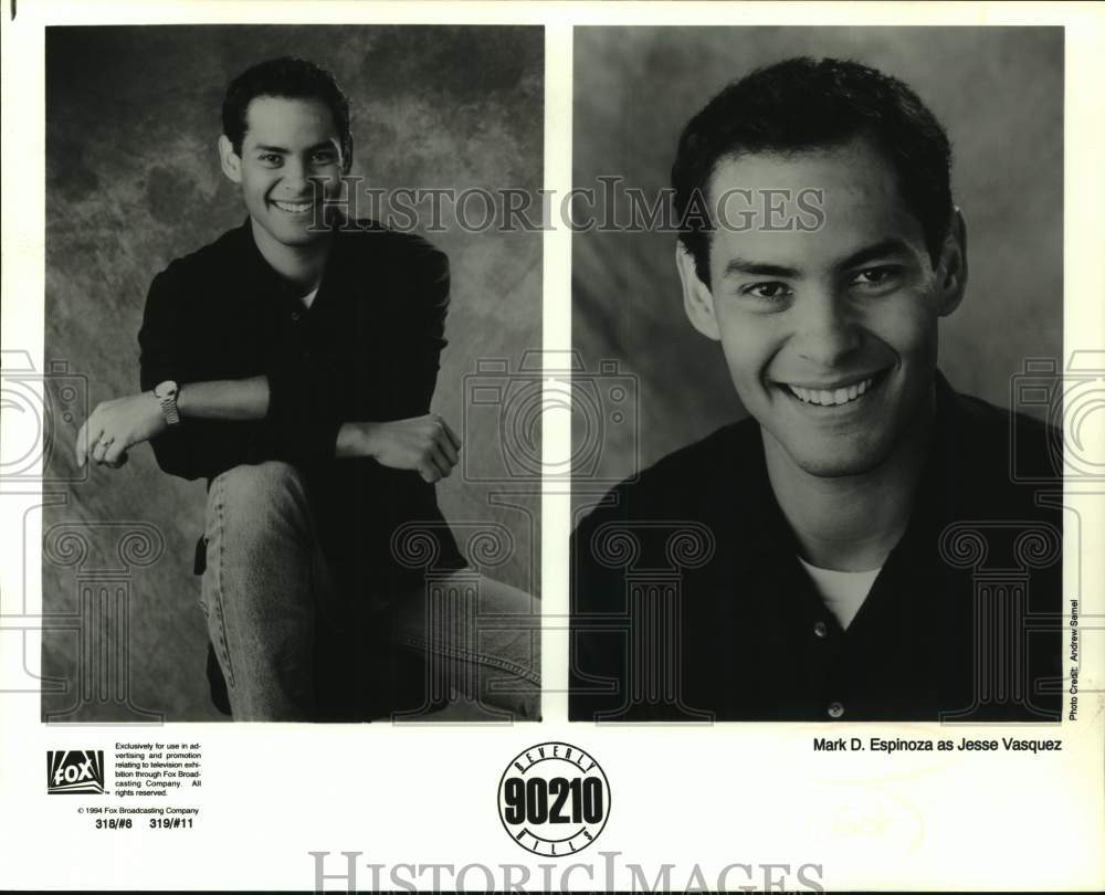 1994 Press Photo Actor Mark D. Espinoza as Jesse Vasquez in Beverly Hills 90210- Historic Images