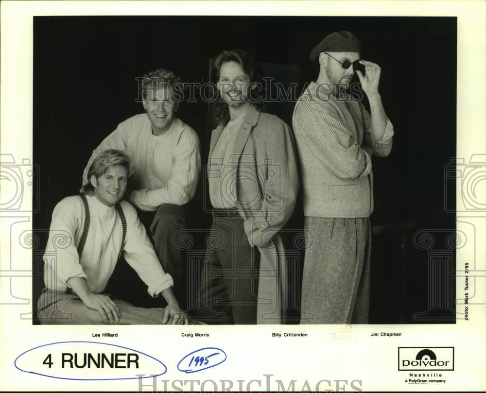 1995 Press Photo Four Members of the band 4 Runner including Lee Hilliard- Historic Images