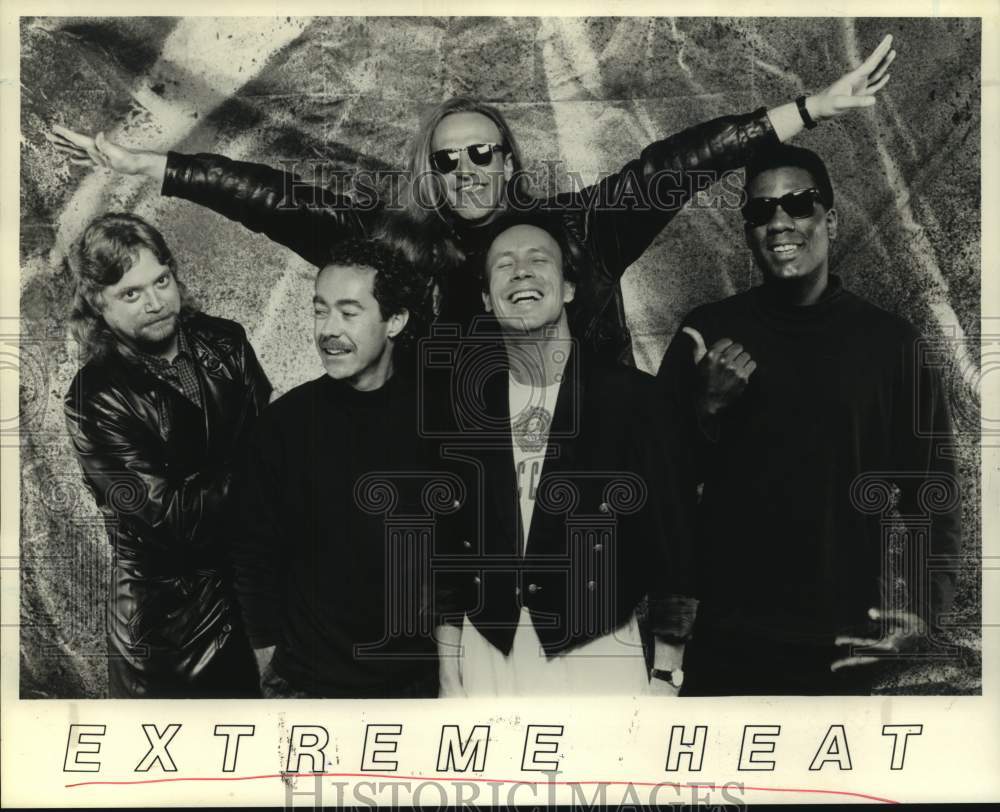 1989 Press Photo Five Members of Extreme Heat band - sap02785- Historic Images