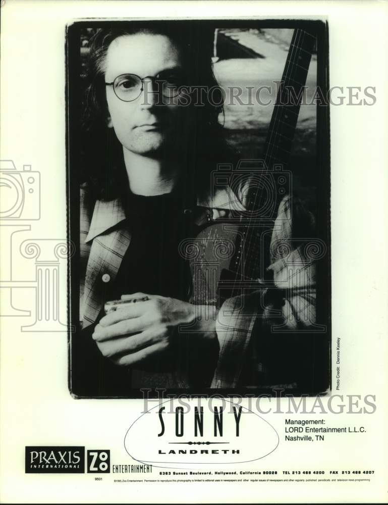 1995 Press Photo Sonny Landreth, American blues guitarist from Louisiana.- Historic Images
