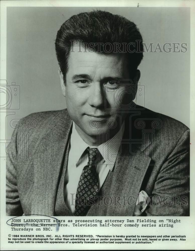 1984 Press Photo Actor John Larroquette stars as Dan Fielding on Night Court- Historic Images