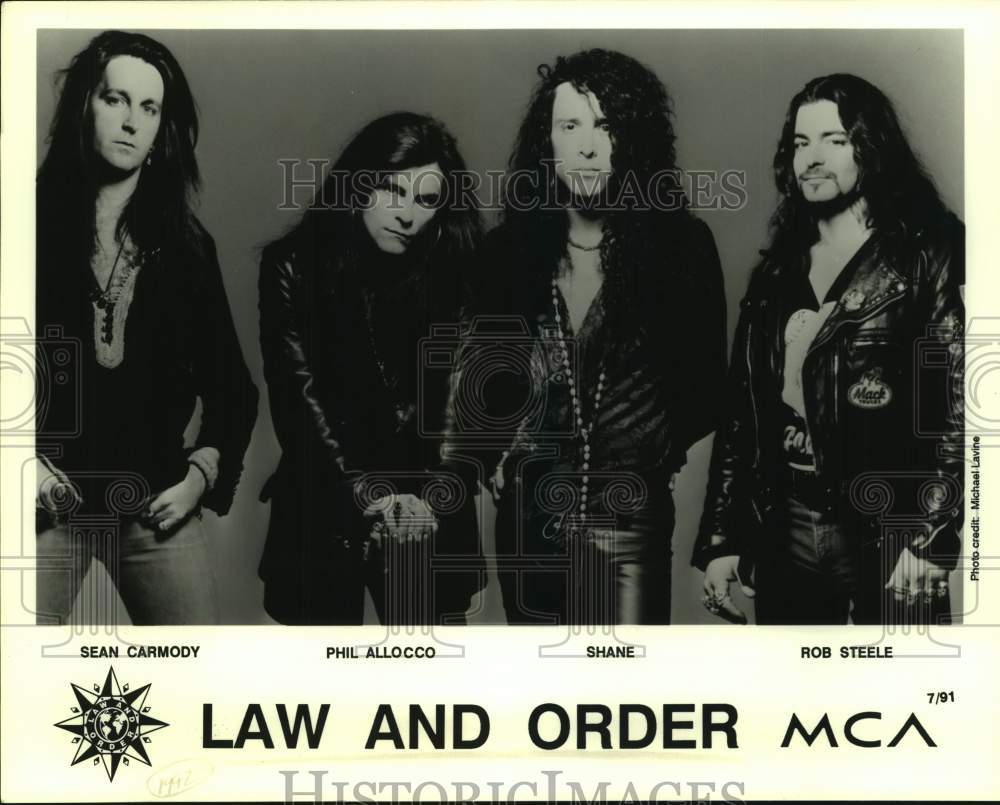 1991 Press Photo Four Members of the band Law and Order - sap06789- Historic Images