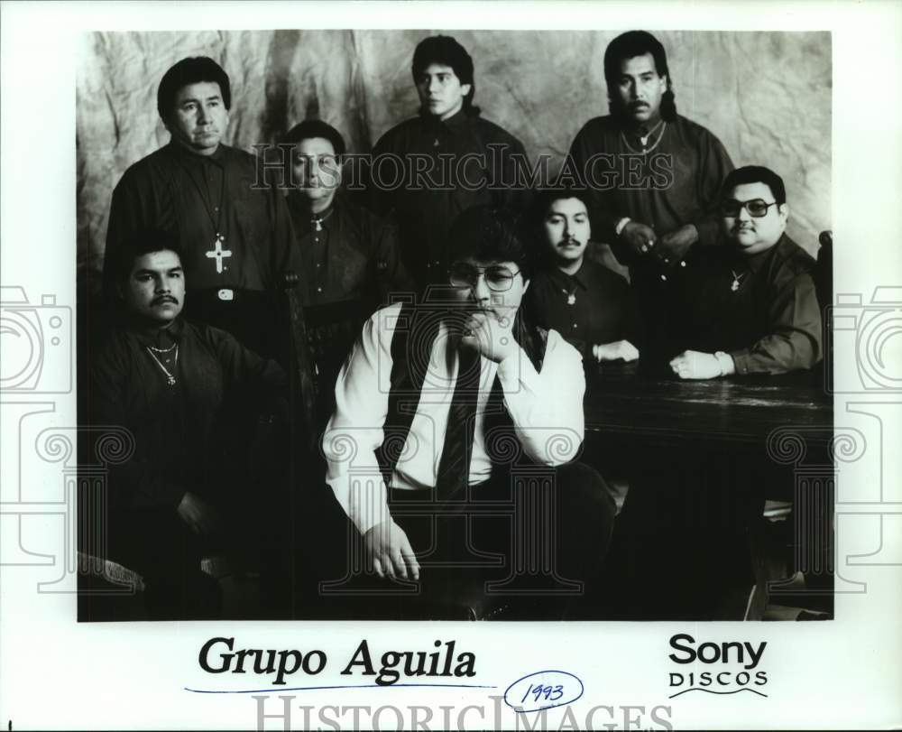 1993 Press Photo Eight Members of the band Grupo Aguila - sap06810- Historic Images