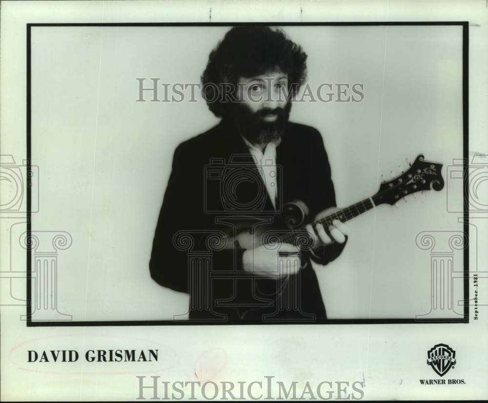 1981 Press Photo Musician David Grisman with instrument - sap06833- Historic Images