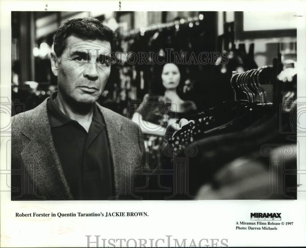 1997 Press Photo Actor Robert Forster, Quentin Tarantino's "Jackie Brown" movie- Historic Images