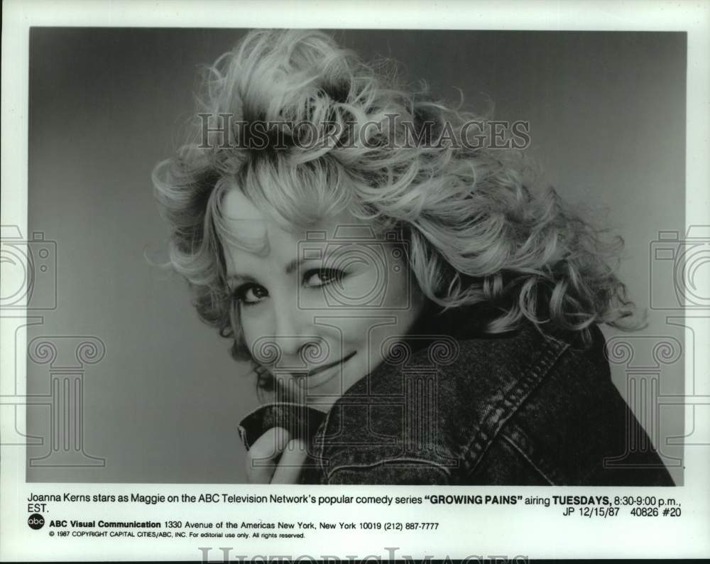 1987 Press Photo Actress Joanna Kerns stars as Maggie in &quot;Growing Pains&quot; on ABC- Historic Images